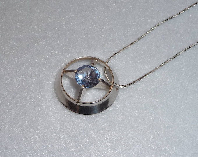 Pendant. Silver and Crystal. Finland. Vintage.