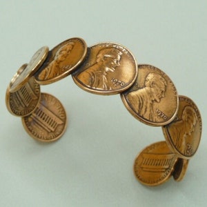 Vintage bracelet made of American coins. 70s. Vintage.