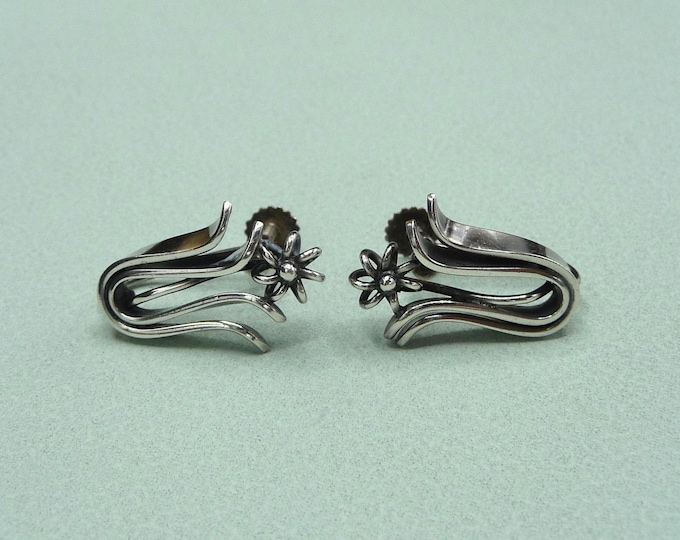 Sweden. Silver earrings. Vintage.