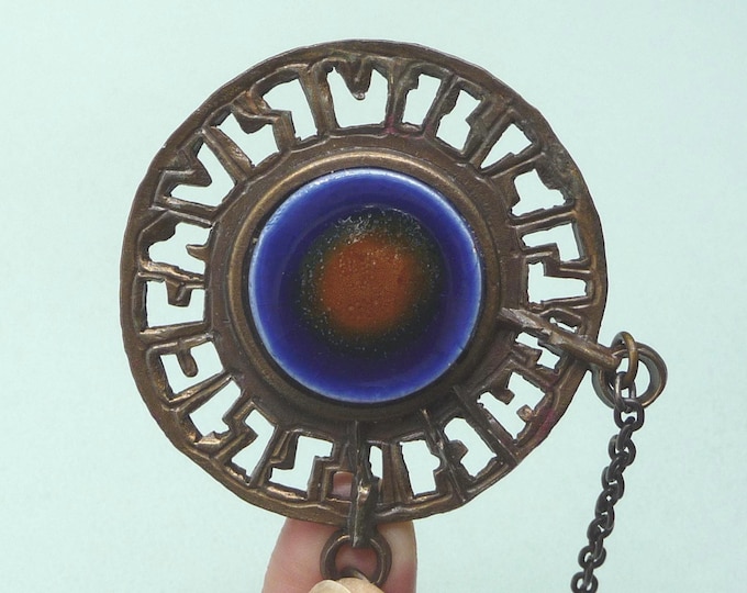 Tyr (Sweden). Bronze and Ceramic Necklace. Vintage.