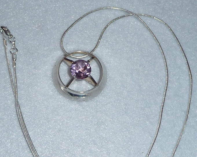Pendant. Silver and Crystal. Finland. Vintage.