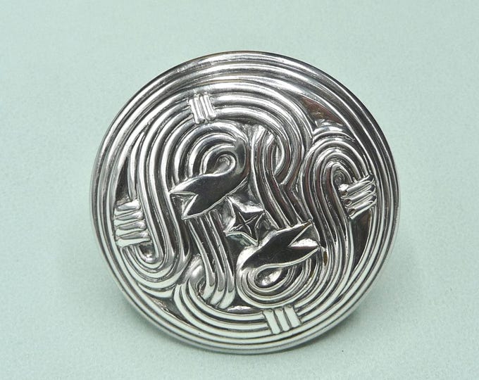 Kalevala Koru (Finland). Silver brooch. Vintage.