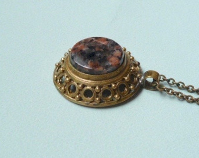 Kalevala Koru (Finland). Bronze and Stone Pendant. Vintage.