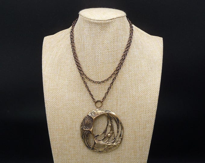 Karl Laine (Finland). Bronze necklace. 1970s. Vintage.