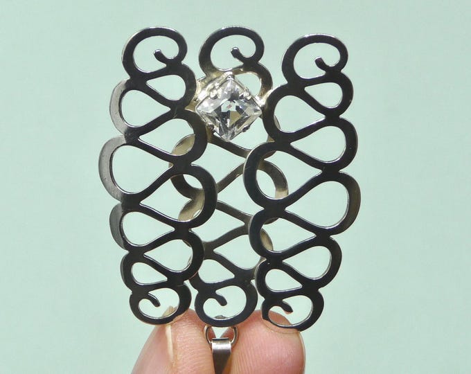 Sweden. Silver pendant adorned with a crystal. Vintage.