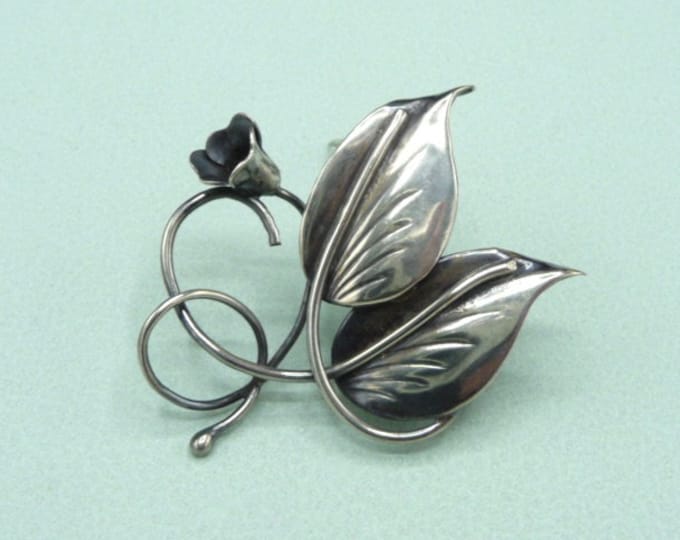 G. Kaplan (Sweden). Silver brooch. 1959. Vintage.