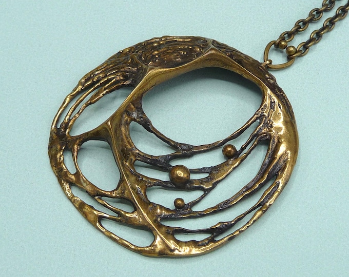 Karl Laine (Finland). Bronze necklace. 1970s. Vintage.
