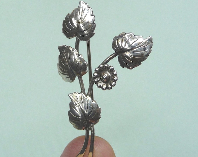 Hermann Siersbol (Denmark). Silver brooch. 1950s. Vintage.
