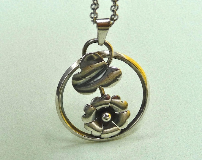 Sweden. Silver pendant. 1940s-1950s. Vintage.