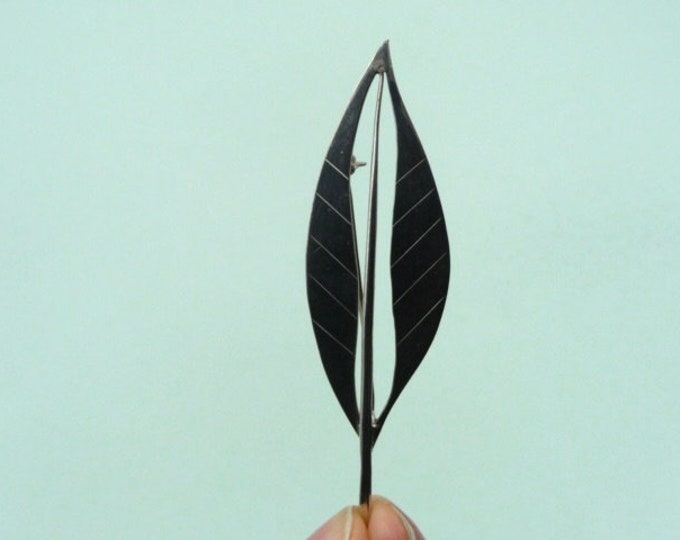 Sweden. Silver brooch. 1970. Vintage.