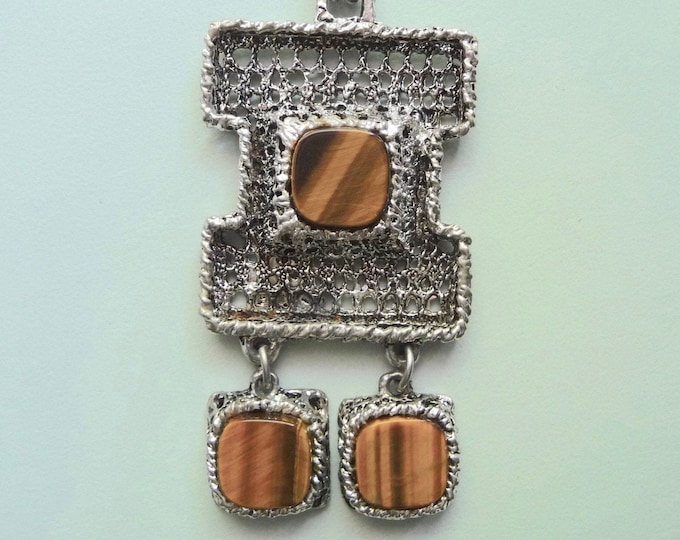 Tapani Vanhatalo (Finland). Pendant. Silver Plated Pewter. Vintage.