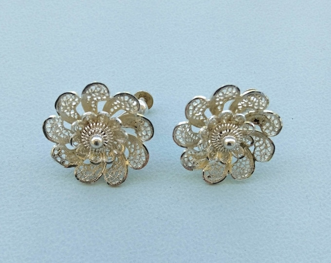 Sweden. Silver earrings. Vintage.