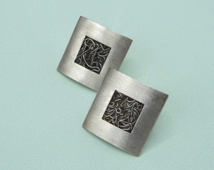 Silver earrings. Vintage.