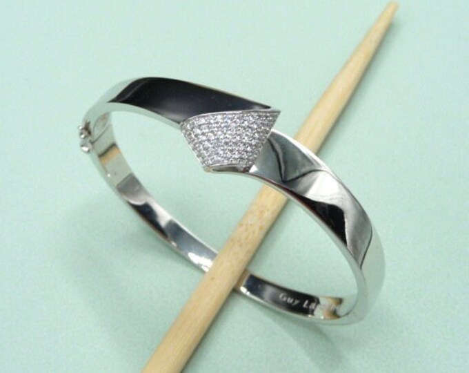 Guy Laroche (France). Silver and zircon bracelet.