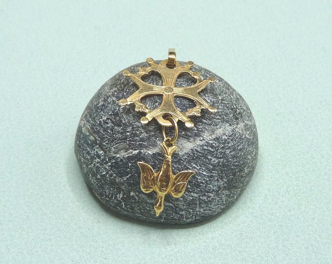 Huguenot cross in 18-carat gold. Vintage.