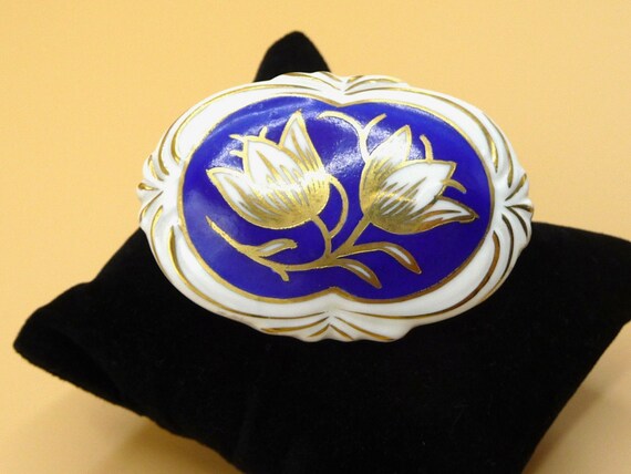 Lot De 3 Broches Vintage Rheinfall - Porcelaine - Suisse - Femme - Occasion - Multicolore