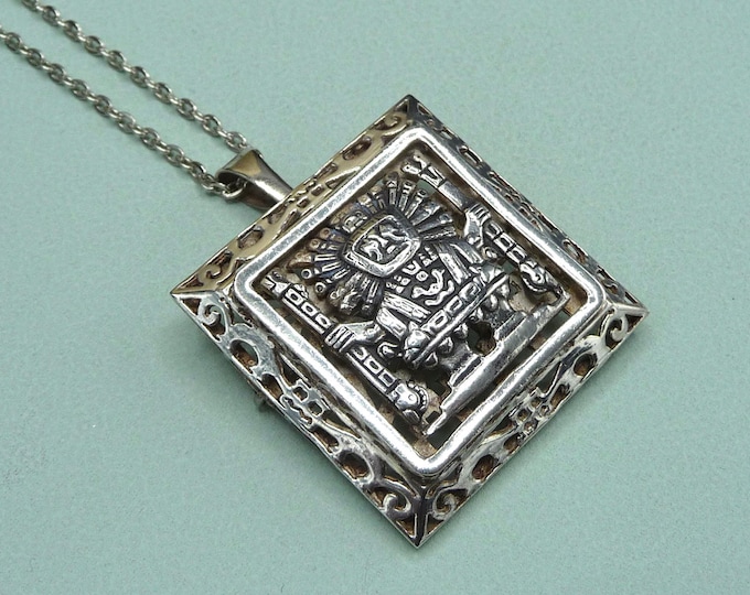 Peru. Silver Pendant/Brooch. Vintage.