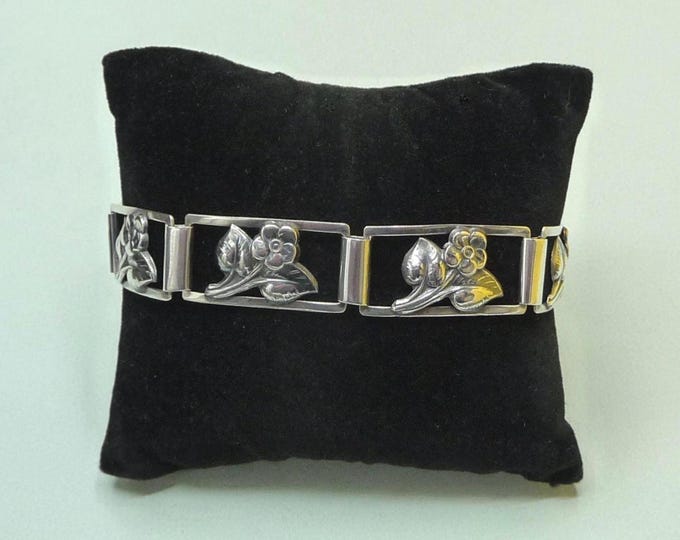 Sweden. Silver bracelet. 1940s-1950s. Vintage.