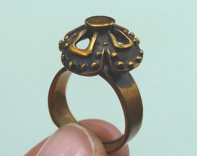 Finland. Adjustable bronze ring. 1970s. Vintage.