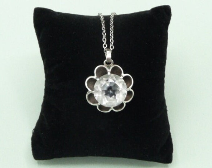 Sweden. Silver and crystal pendant. Vintage.