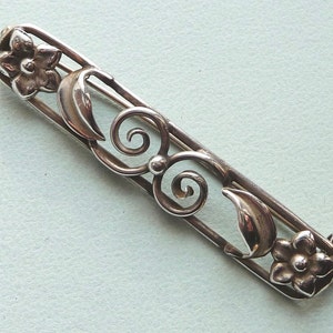 Bernhard Hertz (Denmark). Silver Brooch. 1900. Vintage.