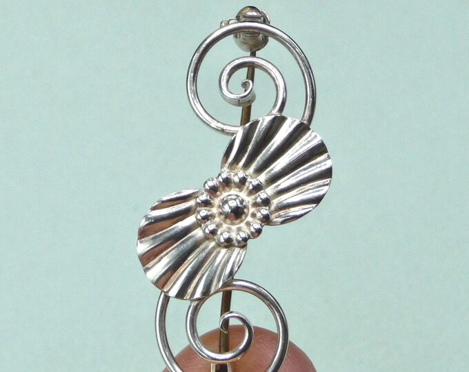 Hermann Siersbol (Denmark). Silver brooch. 1960. Vintage.