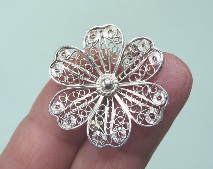 Silver brooch. Vintage.