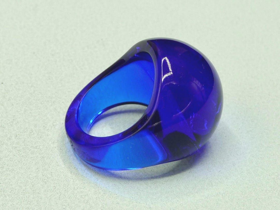 LALIQUE ラリック ブルー クリスタル リング Blue Crystal Ring by Lalique, French Crystal Manufacturer - Etsy