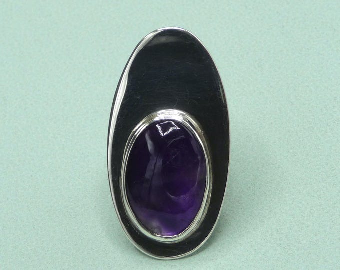 Sweden. Silver and amethyst ring. 2005. Vintage.