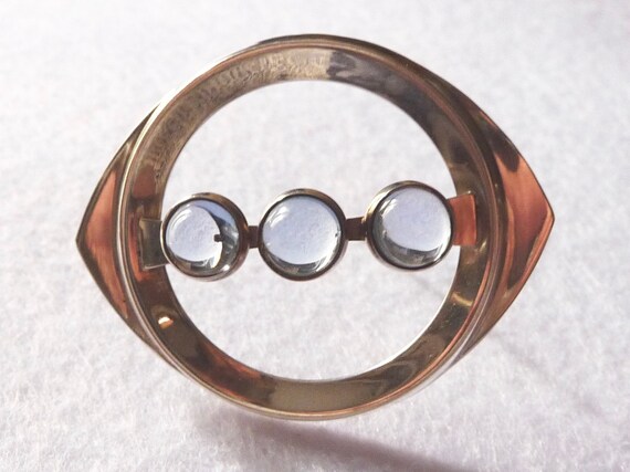 Finland. Silver and Crystal Brooch. Vintage.