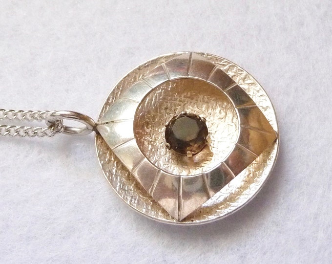 Finland. Pendant. Sterling Silver and quartz. Vintage.