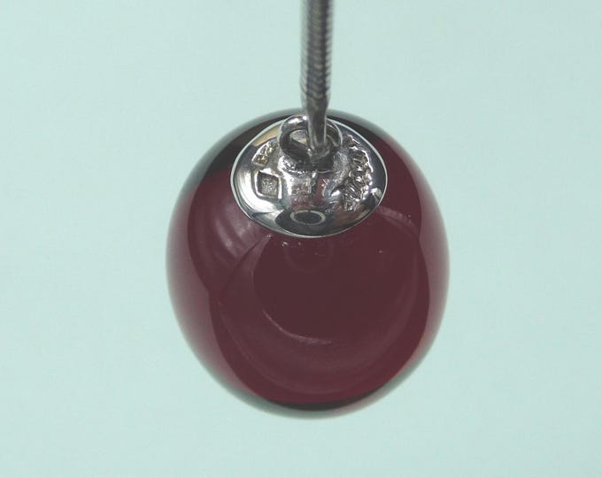 Baccarat (France). Silver and red crystal necklace.