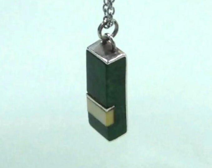 Silver and stone pendant. Vintage.