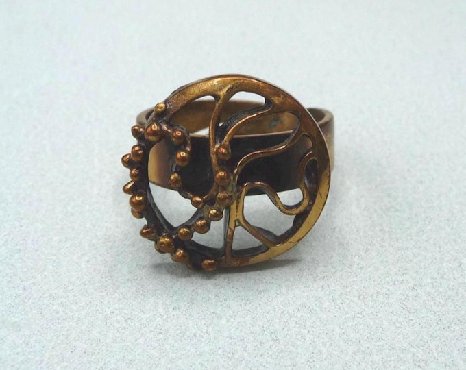 Jorma Valo (Finland). Vintage bronze ring. 1970s.
