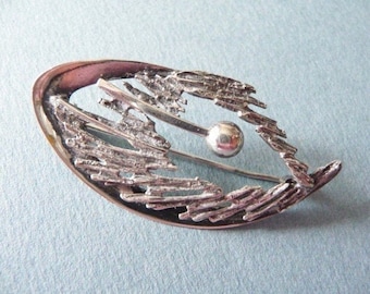 Martti Viikinniemi (Finland). Silver Brooch. 1967. Vintage.