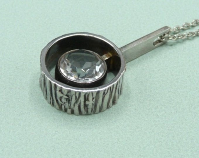 Victor Janson (Sweden). Silver and crystal pendant. 1973. Vintage.
