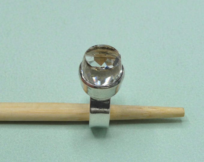 Sweden. Silver and crystal ring. 60s-70s. Vintage.