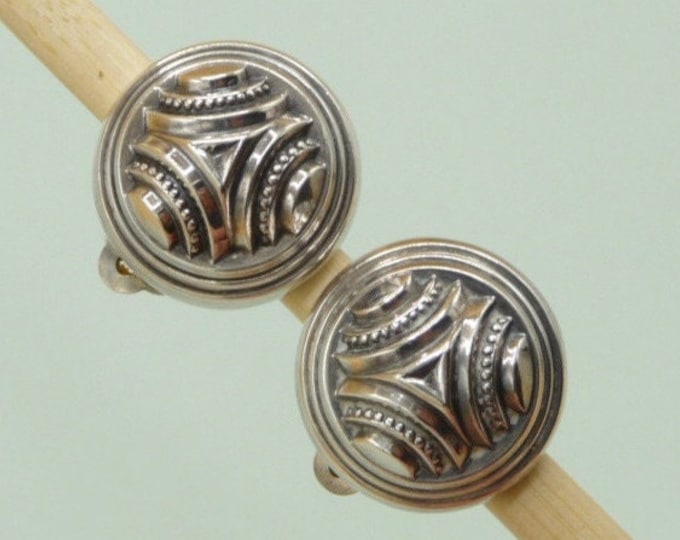 Kalevala Kauru (Finland). Silver earrings. 1989. Vintage.