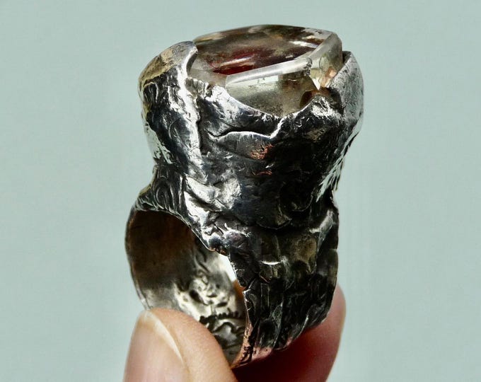 United States. Recycled silver ring. Second-hand.