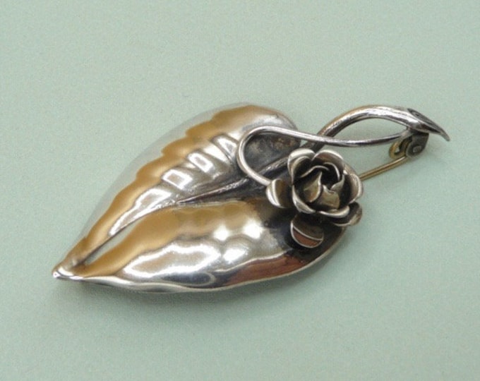Sweden. Silver brooch. 1953. Vintage.