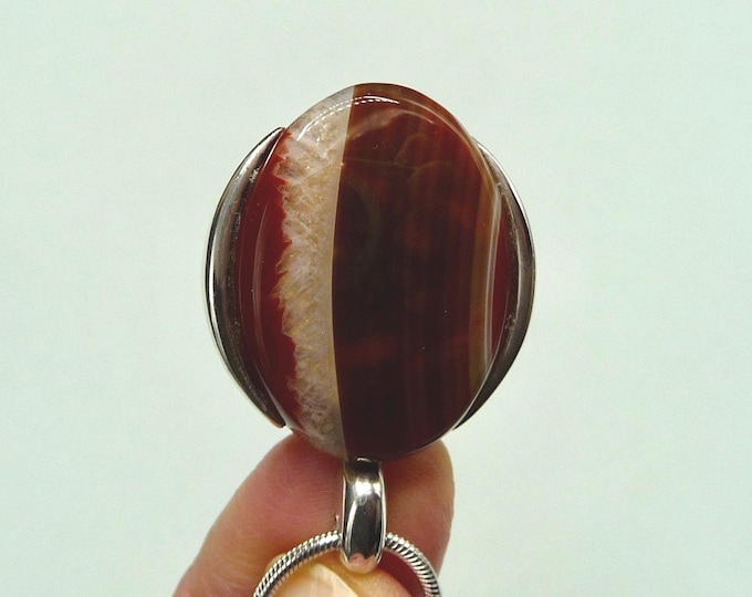 Germany. Silver and stone pendant. Vintage.