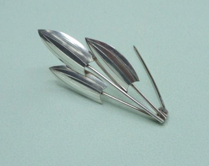 Sweden. Silver brooch. 1956. Vintage.