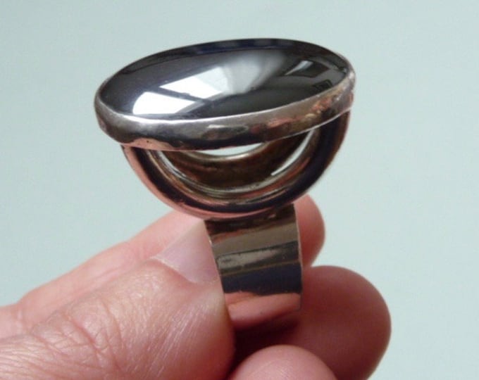 Lars Estberger (Sweden). Silver and hematite. 1994. Vintage.