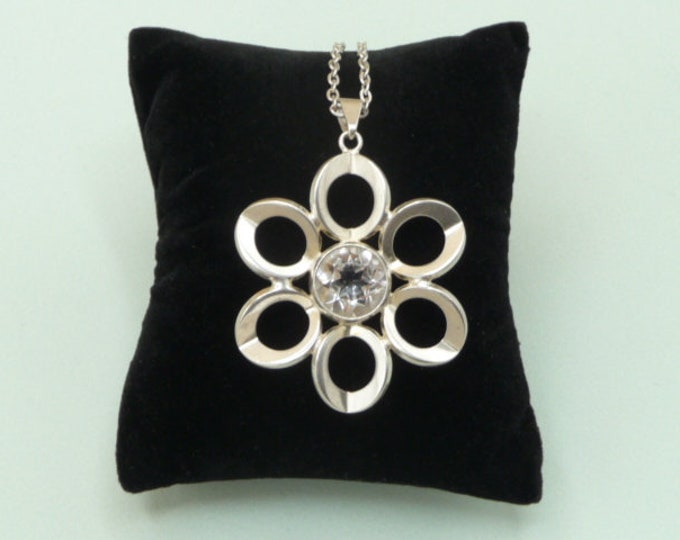 Victor Janson (Sweden). Silver and crystal pendant. 1975. Vintage.