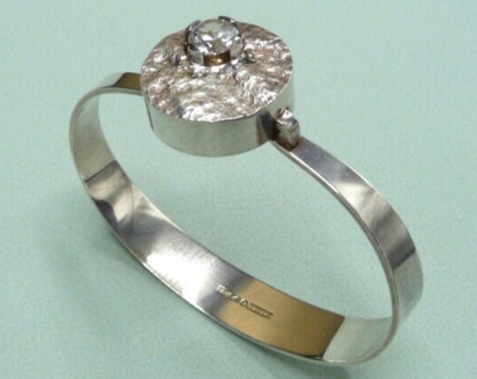 Cesons (Sweden). Silver and crystal bracelet. 1970. Vintage.