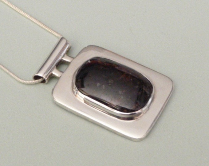 RW (Sweden). Sterling Silver and Smoky Quartz Pendant.