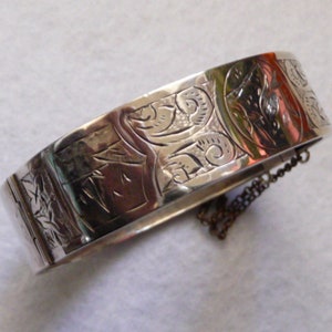 Sweden. Silver bracelet, engraved. Vintage.