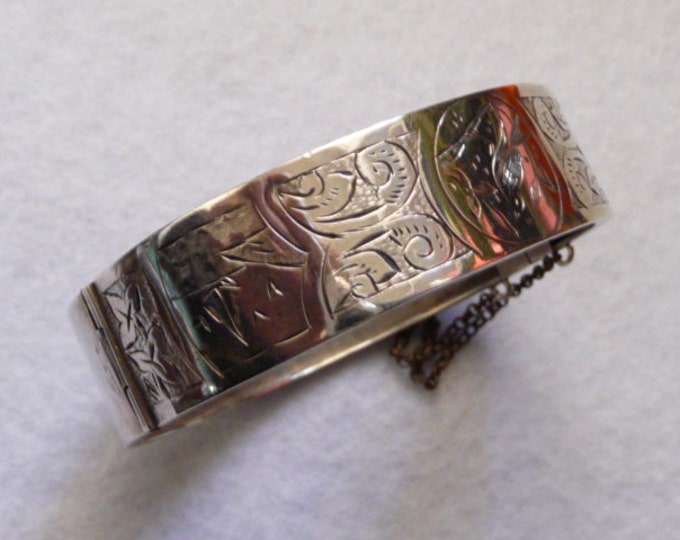 Sweden. Silver bracelet, engraved. Vintage.