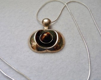 Finland. Sterling Silver and Stone Pendant. Vintage.