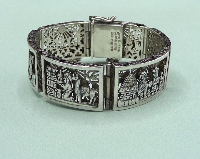 Peru. 925 silver bracelet. Vintage.